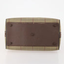 Burberrys Nova Check Boston Bag Canvas Beige Gold Auth 180086-5
