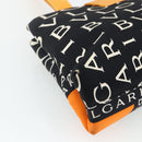 BVLGARI Logo Mania Handtasche Canvas Schwarz Silber Auth 180087-16