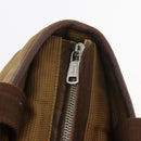 SAINT LAURENT Hand Bag Canvas Brown Auth 180089-14