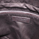 SAINT LAURENT Hand Bag Canvas Brown Auth 180089-15