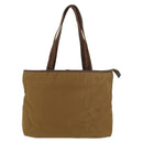 SAINT LAURENT Hand Bag Canvas Brown Auth 180089-2
