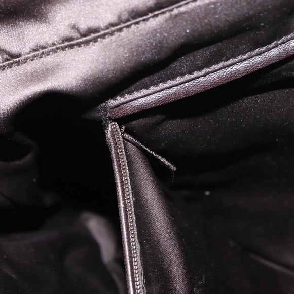 SAINT LAURENT Hand Bag Canvas Brown Auth 180089