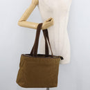 SAINT LAURENT Hand Bag Canvas Brown Auth 180089-23