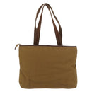 SAINT LAURENT Hand Bag Canvas Brown Auth 180089-3