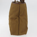 SAINT LAURENT Hand Bag Canvas Brown Auth 180089-5