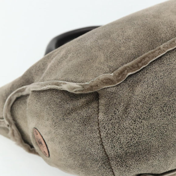 CELINE Boogie bag Hand Bag Mouton Brown Auth 180091A
