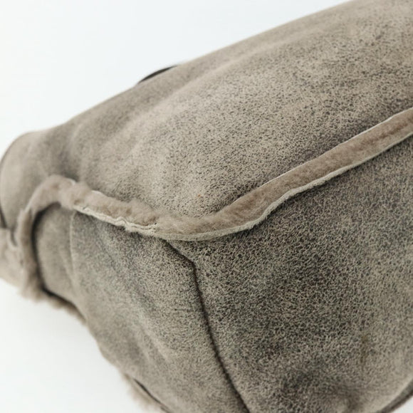 CELINE Boogie bag Hand Bag Mouton Brown Auth 180091A
