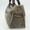 CELINE Boogie bag Hand Bag Mouton Brown Auth 180091A-4