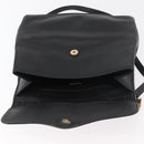 Christian Dior Hand Bag Leather 2way Black Gold Auth 180092-11
