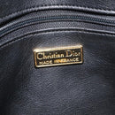 Christian Dior Hand Bag Leather 2way Black Gold Auth 180092-19