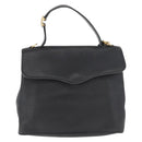 Christian Dior Hand Bag Leather 2way Black Gold Auth 180092-13