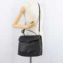 Christian Dior Hand Bag Leather 2way Black Gold Auth 180092-24