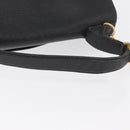 Christian Dior Hand Bag Leather 2way Black Gold Auth 180092-7