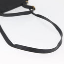 Christian Dior Hand Bag Leather 2way Black Gold Auth 180092-8