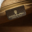 GUCCI GG Supreme Web Sherry Line Hand Bag PVC Beige Gold Red Auth 180100-17