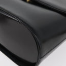 SAINT LAURENT Hand Bag Leather 2way Black Gold Auth 180103-13