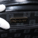 SAINT LAURENT Hand Bag Leather 2way Black Gold Auth 180103-17
