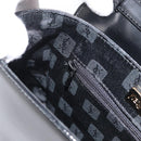 SAINT LAURENT Hand Bag Leather 2way Black Gold Auth 180103-21