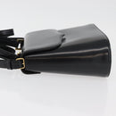 SAINT LAURENT Hand Bag Leather 2way Black Gold Auth 180103-5
