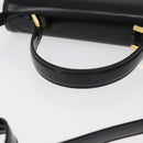 SAINT LAURENT Hand Bag Leather 2way Black Gold Auth 180103-7
