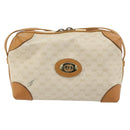 GUCCI Micro GG Supreme Shoulder Bag PVC White Gold Auth 180109-13