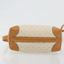 GUCCI Micro GG Supreme Shoulder Bag PVC White Gold Auth 180109-5