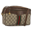 GUCCI GG Supreme Web Sherry Line Bag PVC Beige Gold 001 56 0860 Auth 180110-1