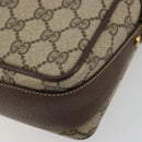 GUCCI GG Supreme Web Sherry Line Bag PVC Beige Gold 001 56 0860 Auth 180110-9