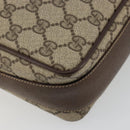 GUCCI GG Supreme Web Sherry Line Bag PVC Beige Gold 001 56 0860 Auth 180110-16