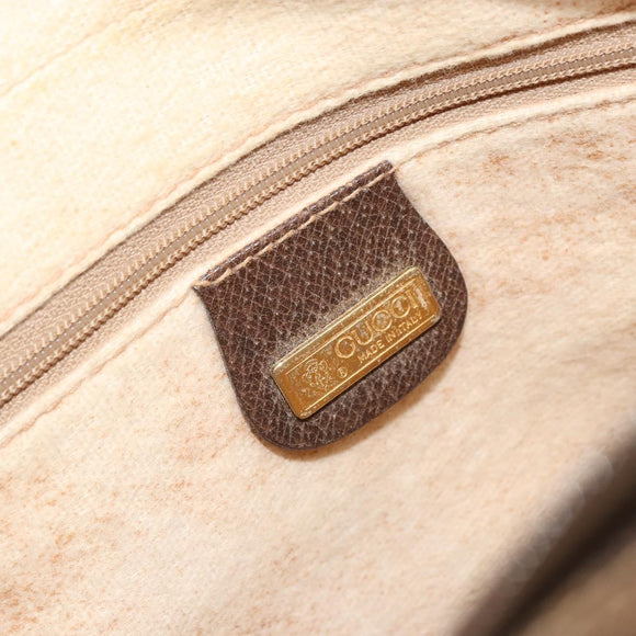 GUCCI GG Supreme Web Sherry Line Bag PVC Beige Gold 001 56 0860 Auth 180110