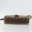 GUCCI GG Supreme Web Sherry Line Bag PVC Beige Gold 001 56 0860 Auth 180110-5