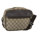 GUCCI GG Supreme Shoulder Bag PVC Beige Silver 114291 Auth 180111-1