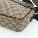 GUCCI GG Supreme Shoulder Bag PVC Beige Silver 114291 Auth 180111-10