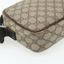 GUCCI GG Supreme Shoulder Bag PVC Beige Silver 114291 Auth 180111-13