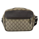 GUCCI GG Supreme Shoulder Bag PVC Beige Silver 114291 Auth 180111-2