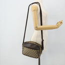 GUCCI GG Supreme Shoulder Bag PVC Beige Silver 114291 Auth 180111-23