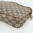 GUCCI GG Plus Supreme Shoulder Bag PVC Beige Gold Auth 180113-12