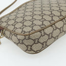 GUCCI GG Plus Supreme Shoulder Bag PVC Beige Gold Auth 180113-13