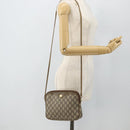 GUCCI GG Plus Supreme Shoulder Bag PVC Beige Gold Auth 180113-20