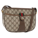 GUCCI GG Supreme Web Sherry Line Bag PVC Beige Gold 89 02 032 Auth 180114-1