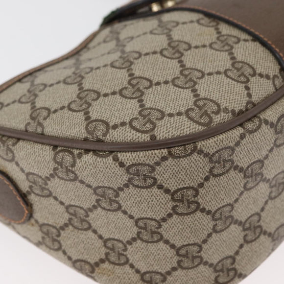 GUCCI GG Supreme Web Sherry Line Bag PVC Beige Gold 89 02 032 Auth 180114