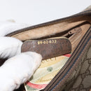 GUCCI GG Supreme Web Sherry Line Bag PVC Beige Gold 89 02 032 Auth 180114-12
