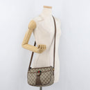 GUCCI GG Supreme Web Sherry Line Bag PVC Beige Gold 89 02 032 Auth 180114-24