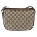 GUCCI GG Supreme Web Sherry Line Bag PVC Beige Gold 89 02 032 Auth 180114-2