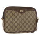 GUCCI GG Supreme Shoulder Bag PVC Beige Gold 89 02 068 Auth 180116-1