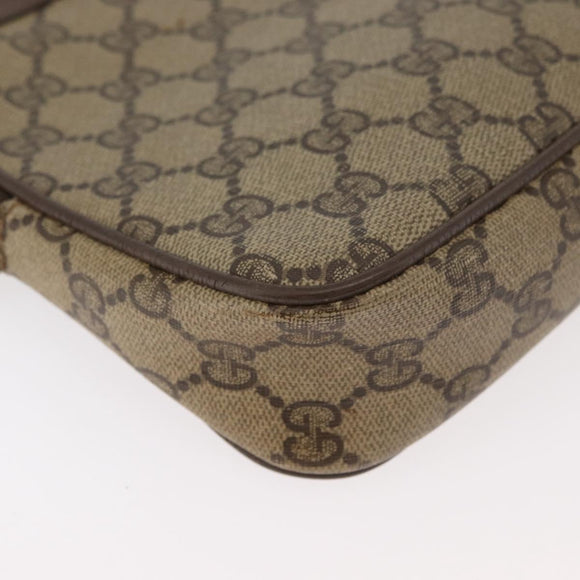 GUCCI GG Supreme Shoulder Bag PVC Beige Gold 89 02 068 Auth 180116