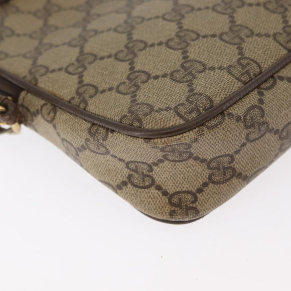 GUCCI GG Supreme Shoulder Bag PVC Beige Gold 89 02 068 Auth 180116