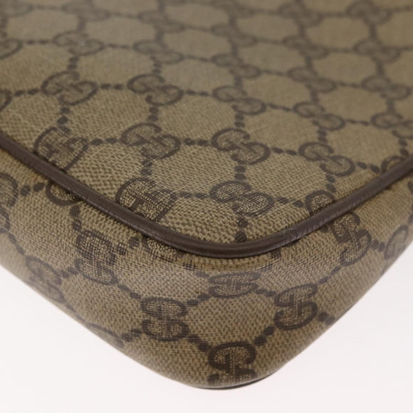 GUCCI GG Supreme Shoulder Bag PVC Beige Gold 89 02 068 Auth 180116