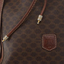 CELINE Macadam Canvas Purse Shoulder Bag PVC Leather Brown Gold Auth 180118-15