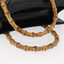 GUCCI Bamboo Tote Bag Leather Black Gold 002 0260 Auth 180119-7